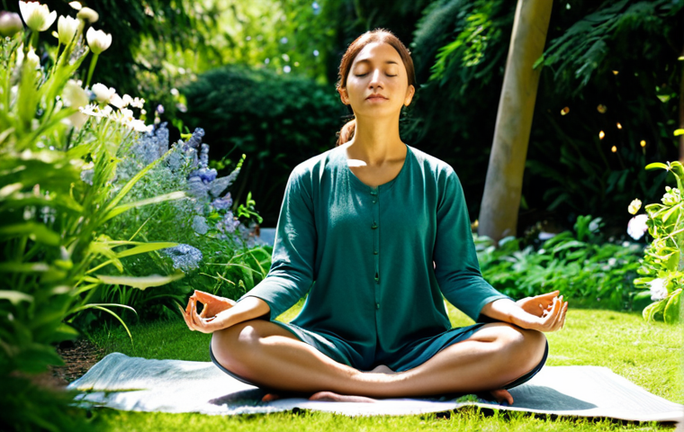 내적 충돌의 해결을 위한 행동 변화 전략 - **

A person meditating in a sunlit garden, surrounded by lush greenery and flowers. They are wearin...