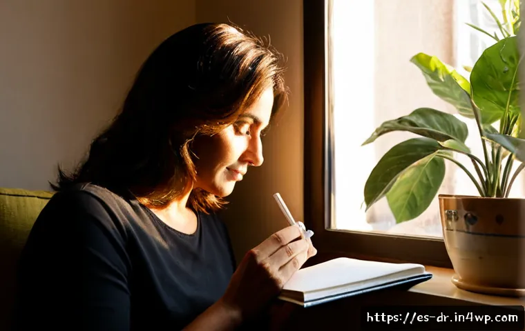 내적 갈등 해결을 위한 감정 지능 강화 - Photorealistic Spanish-speaking woman in her late 30s seated at a sunlit apartment window, gently ho...